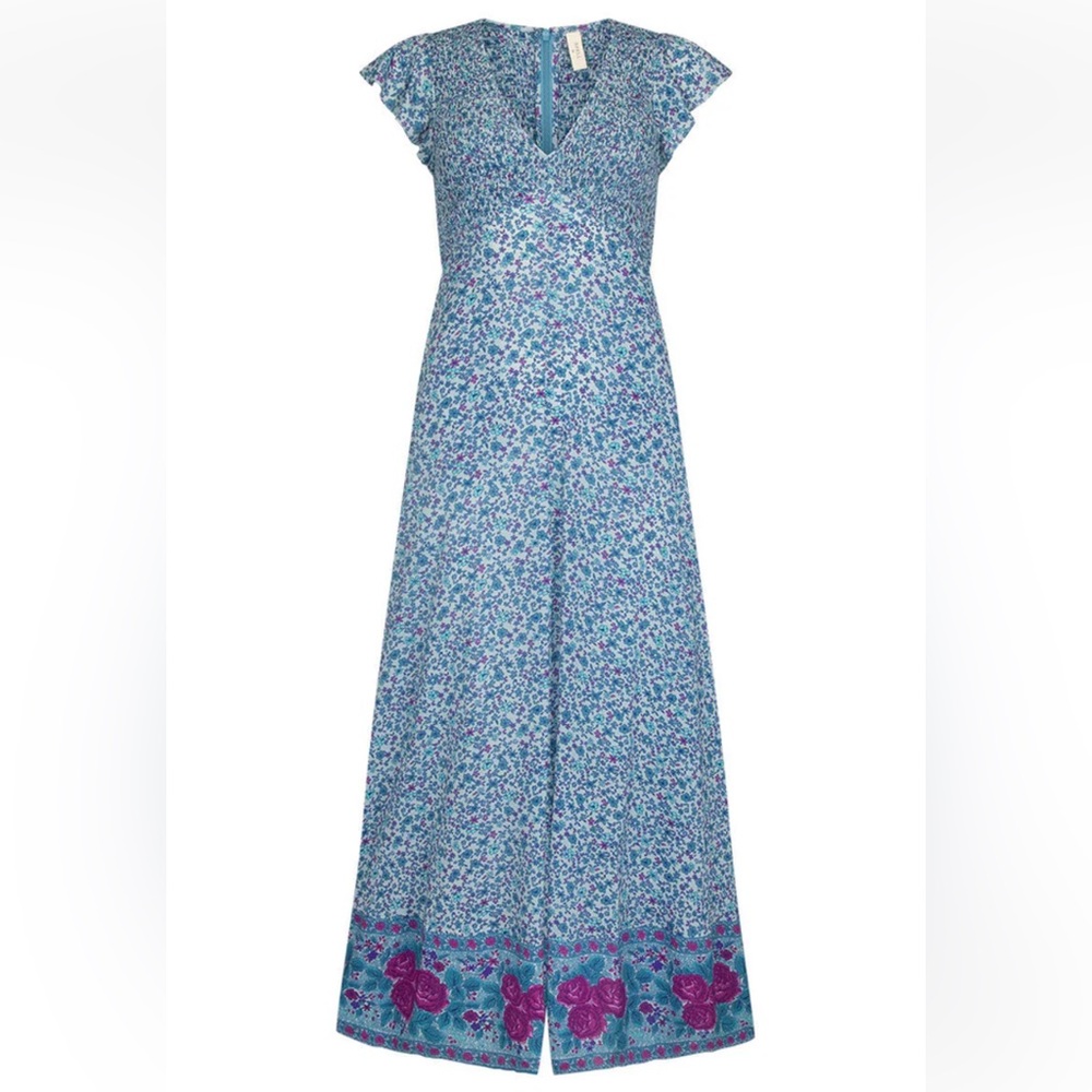 Spell Love Jetty Shirred Jumpsuit in Blue Nirvana - Picture 8 of 10
